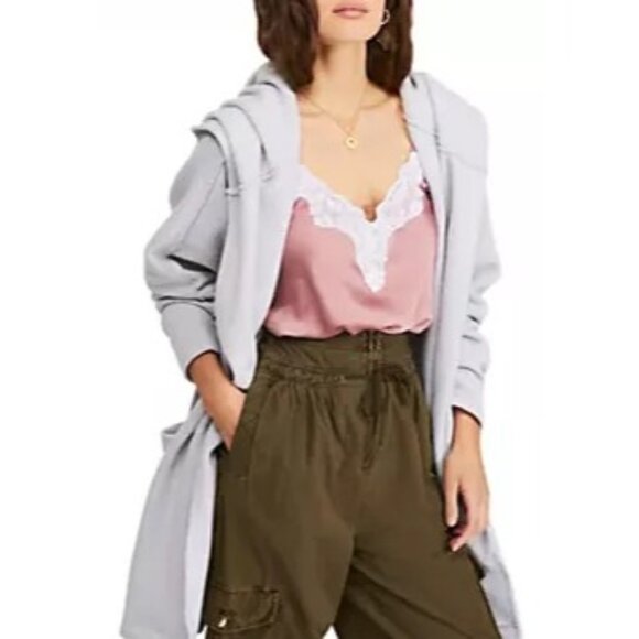 FREE PEOPLE Willow Hooded Belted Sweater Cardigan Size Small NEW NWT - Picture 1 of 4